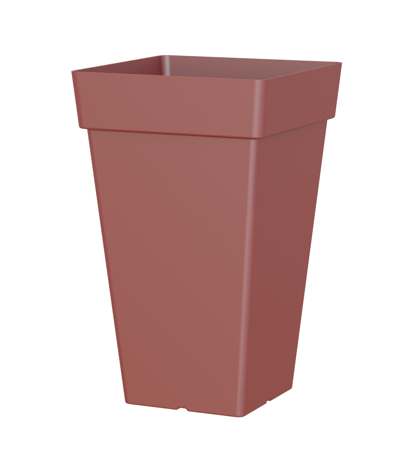 plastic-pot-square-planter-dark-red