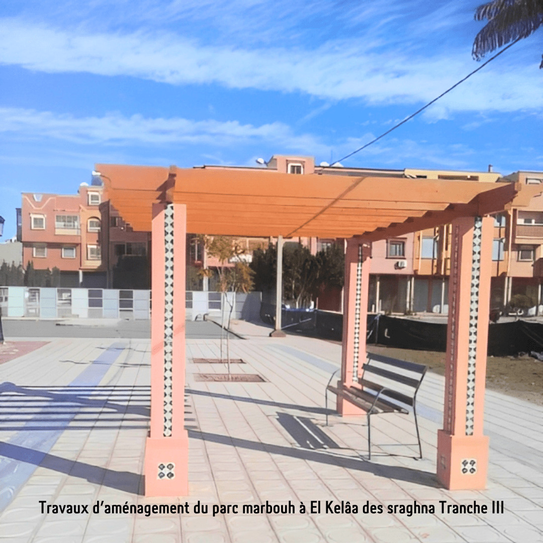 Travaux d'aménagement du parc marbouh à El Kelâa des sraghna Tranche III